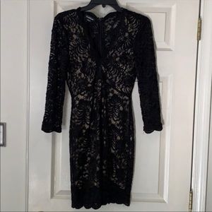 EUC BeBe Exposed Back Bodycon Dress (S)